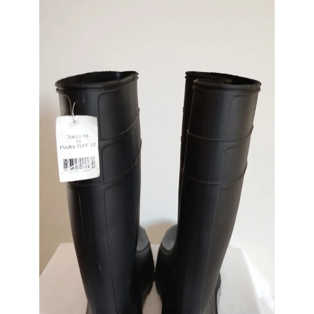 NWT Tingley Poultry Tuff ST Men's 15 Black Waterproof Safety Work Boots 70651‑15